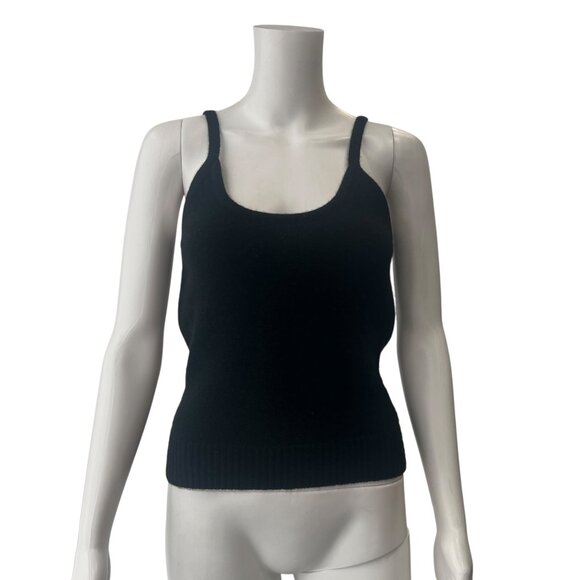 Michael Kors Black Cashmere Scoop Neck Tank Top size Small - Picture 1 of 8